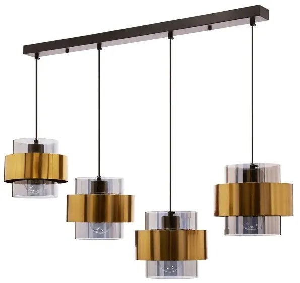 Lampa wisząca z czterema kloszami ze zmienną wysokością - V100 K8-F24
