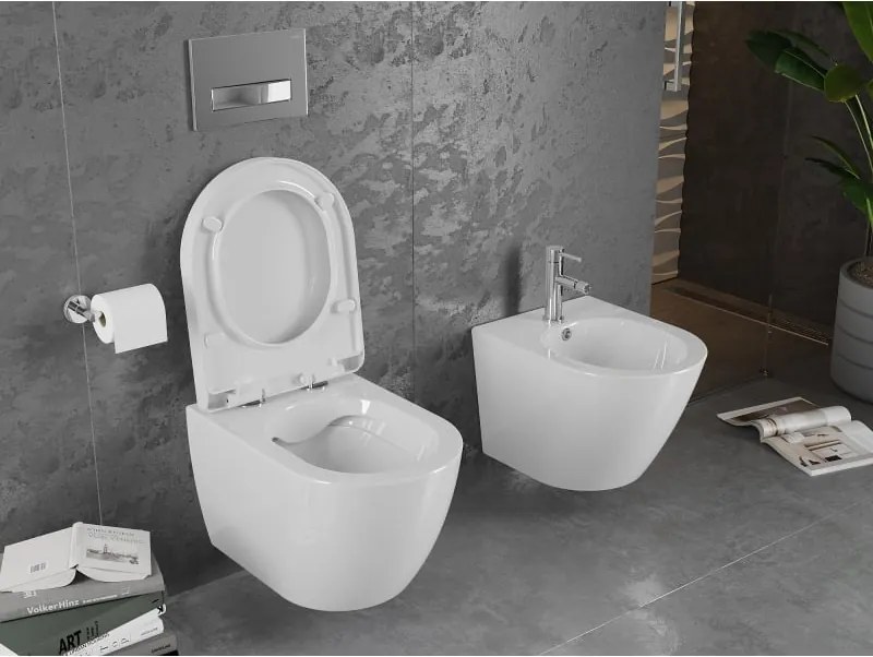 Mexen Lena miska wc z deską wolnoopadającą twarda, biała połysk - 30298000