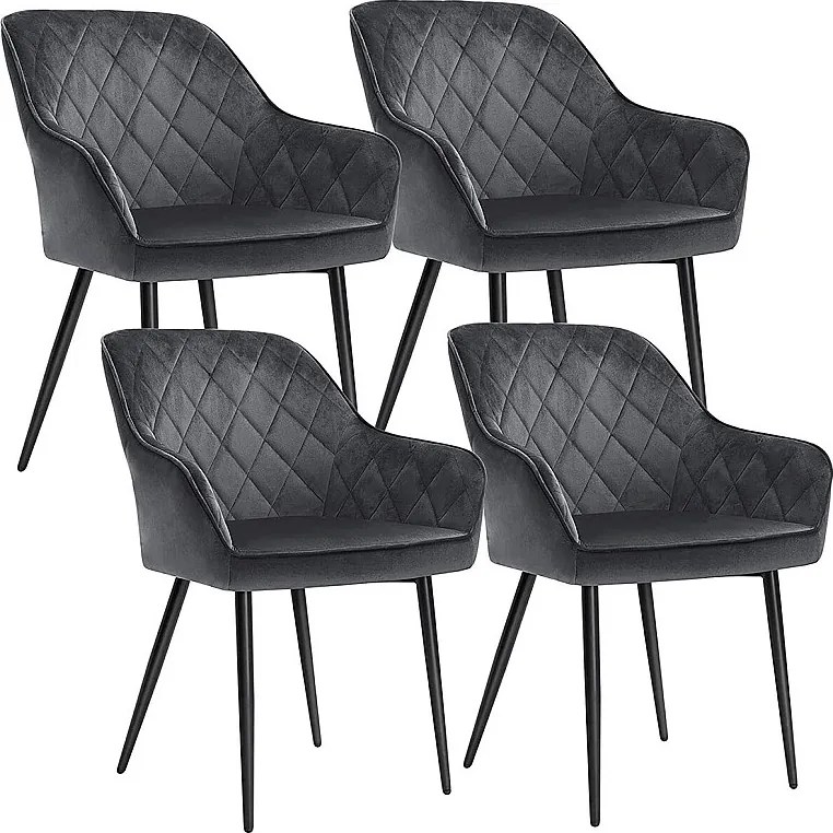 Krzesło jadalniane 62,5x60x85 cm szare