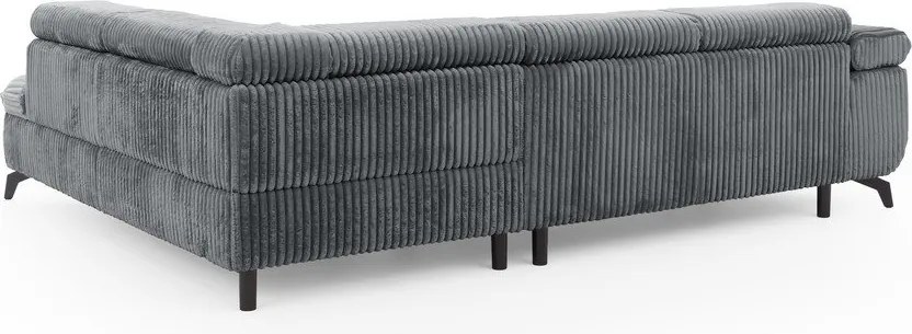 Szary sztruksowy narożnik (prawostronny/w kształcie litery L) Marbeya – Ropez