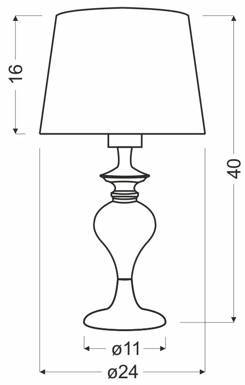 Lampa stołowa w stylu glamour - T027 - Tokis