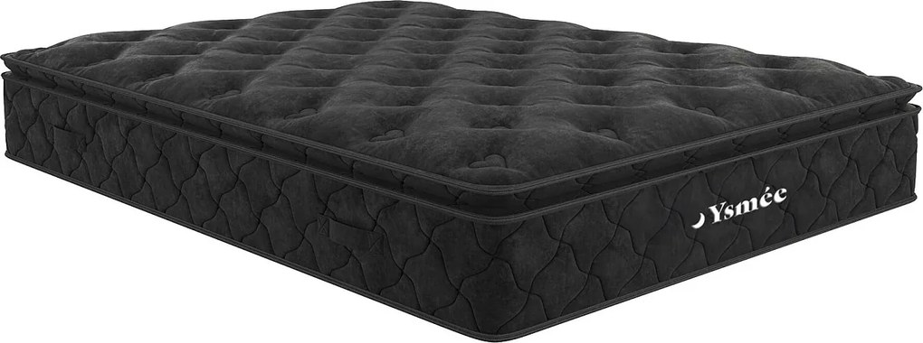 Materac ze sprężynami kieszeniowymi ze zintegrowaną nakładką na materac - BLACK DREAM marki YSMÉE - 140 × 190 cm