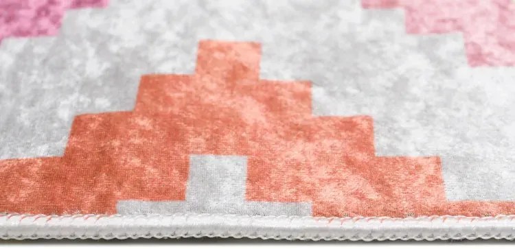 Szary dywan w kolorowy wzór do pokoju młodzieżowego C0-T48