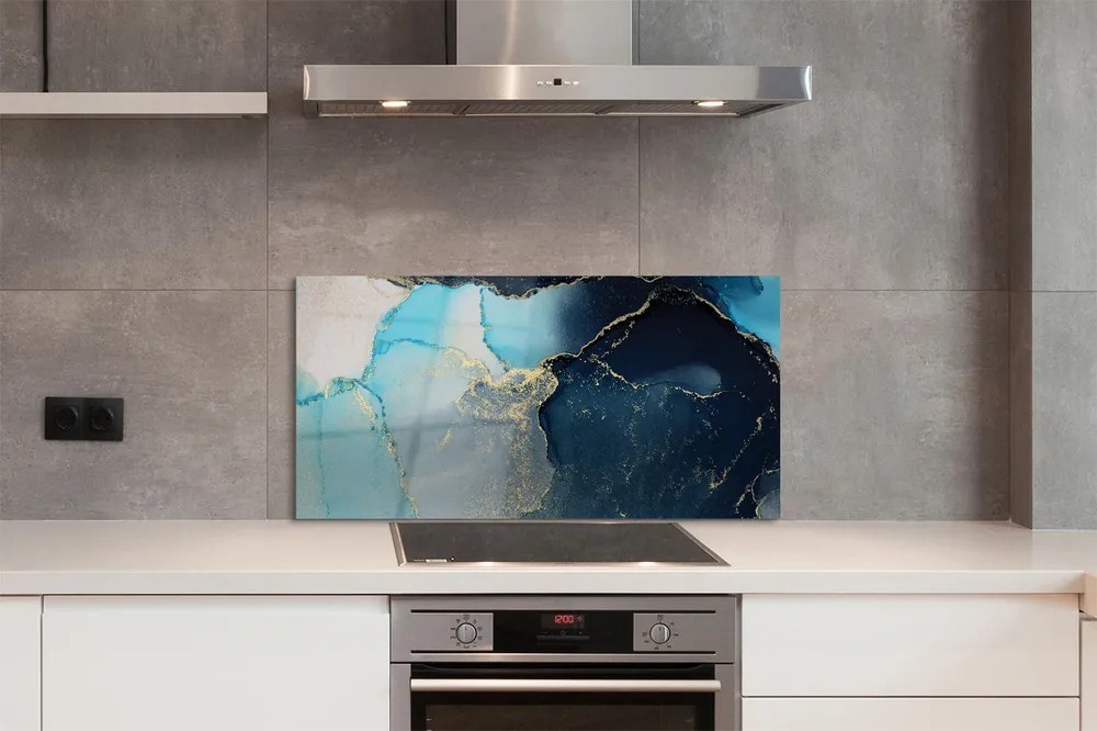 Szkło do Kuchni na Ścianę Nowoczesny Marmur Abstrakcyjny