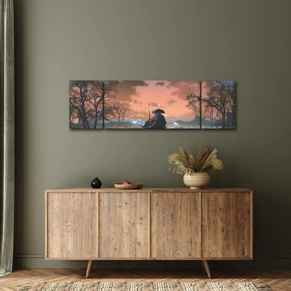 Obraz - Ilustracja przedstawiająca wojownika (170x50 cm)