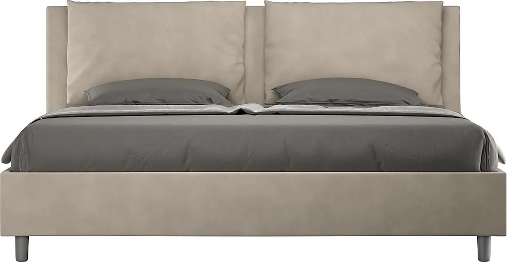 Łóżko bez stelaża tapicerowane 180x210 microfibra Piaskowy Antea