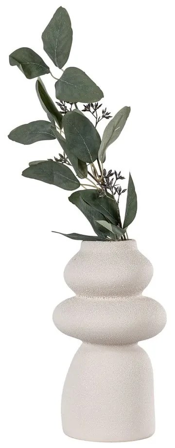 Kremowy kamionkowy wazon (wysokość 26,5 cm) – House Nordic