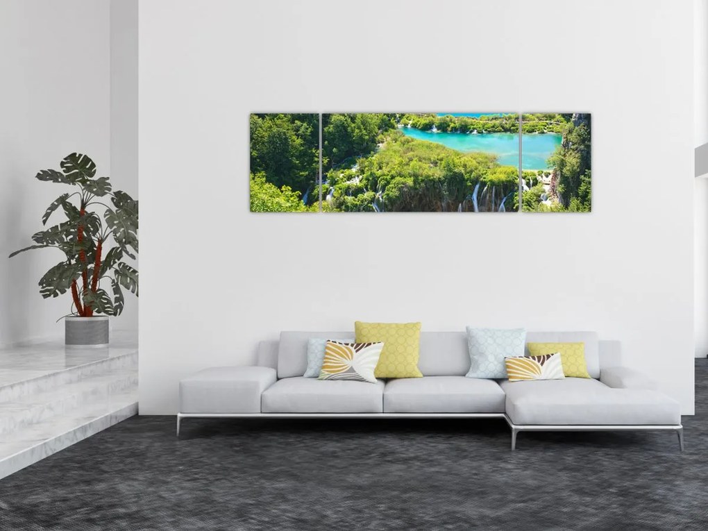 Obraz - Wodospady (170x50 cm)
