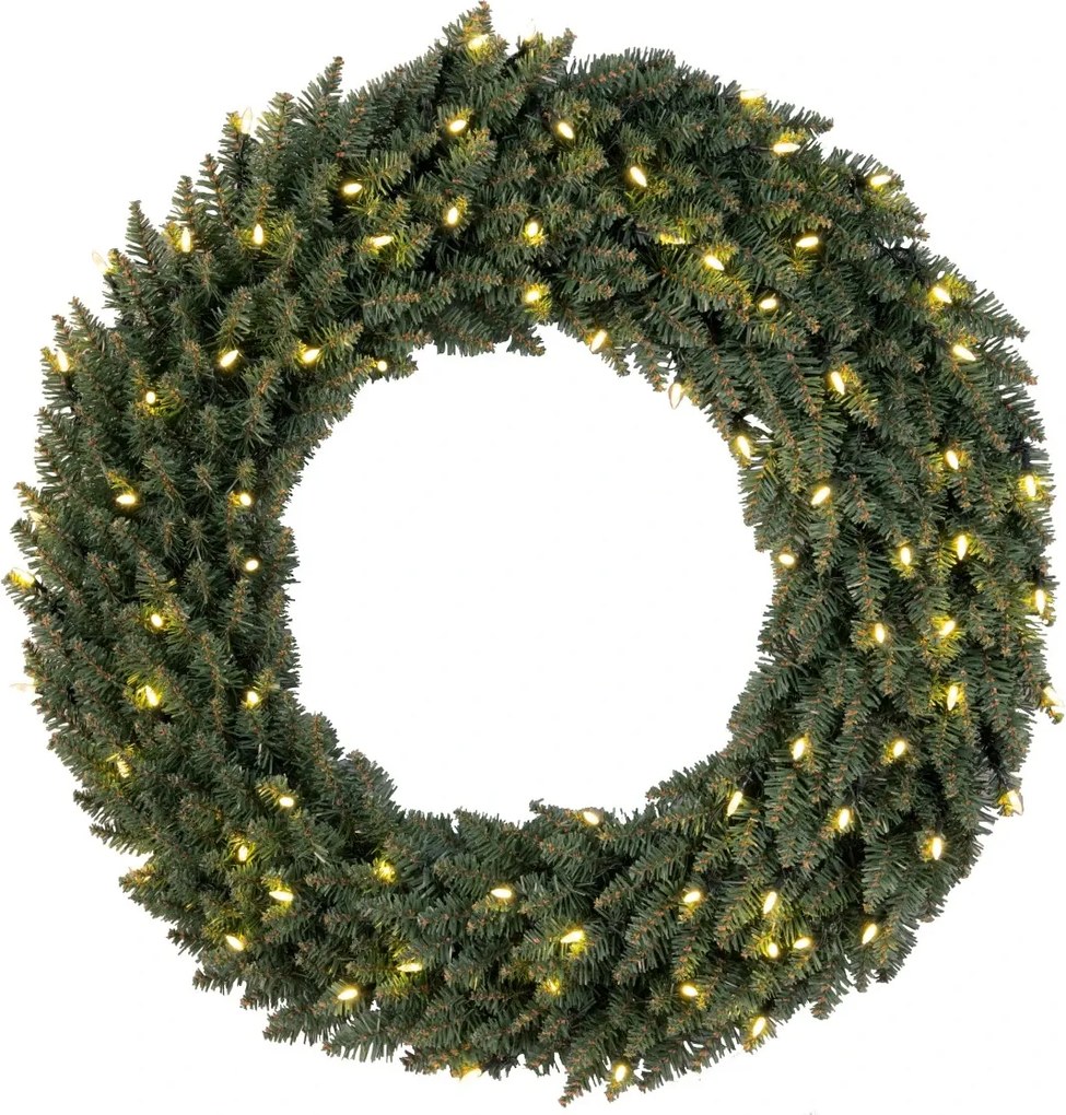 Gęsty świerkowy wianek świąteczny