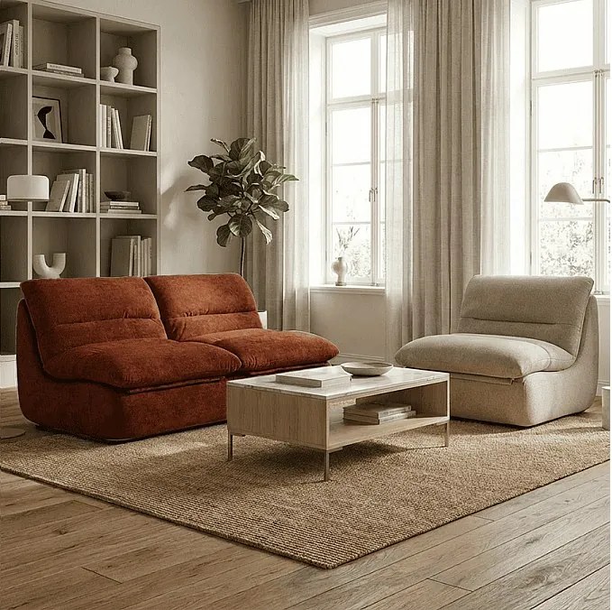 Coco Living Zestaw Nuvia Living 3-osobowy – czekoladowy i piaskowy