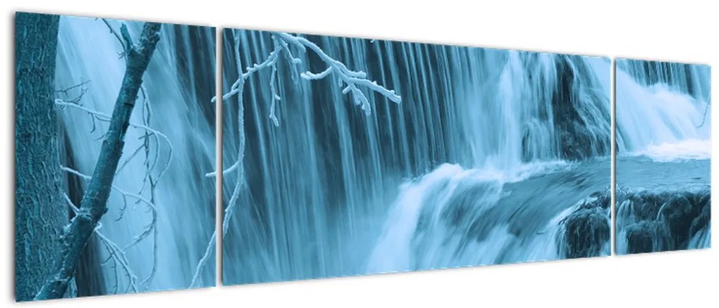 Obraz - lodowe wodospady (170x50 cm)