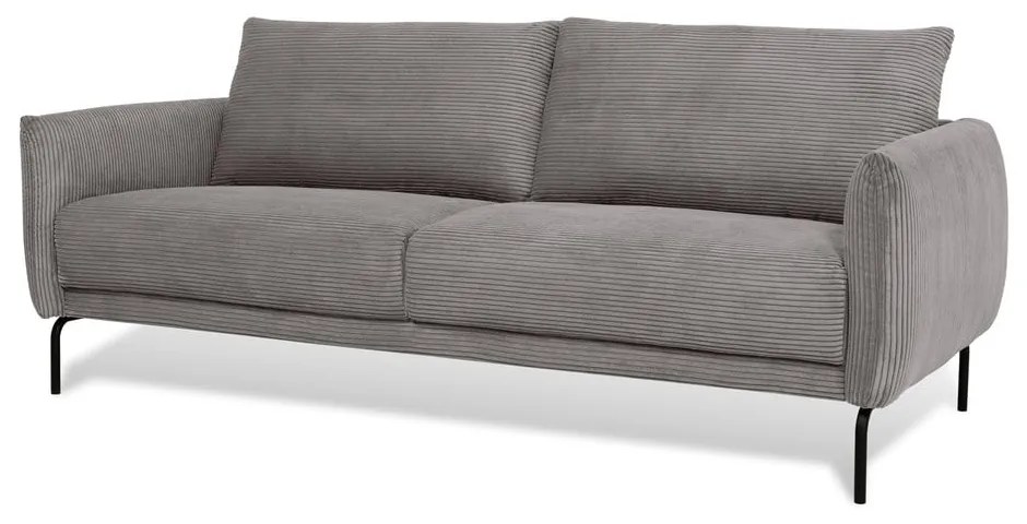 Jasnoszara sztruksowa sofa 212 cm Venray – Scandic