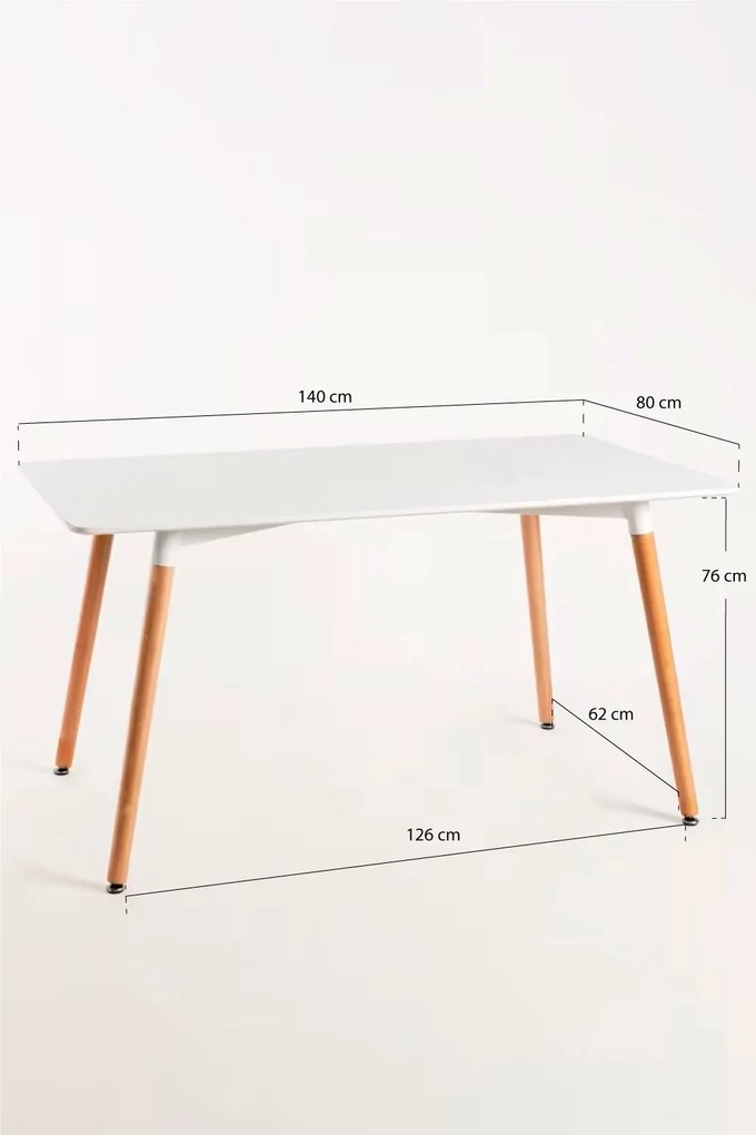 Stó prostoktny Tower 140 x 80 cm