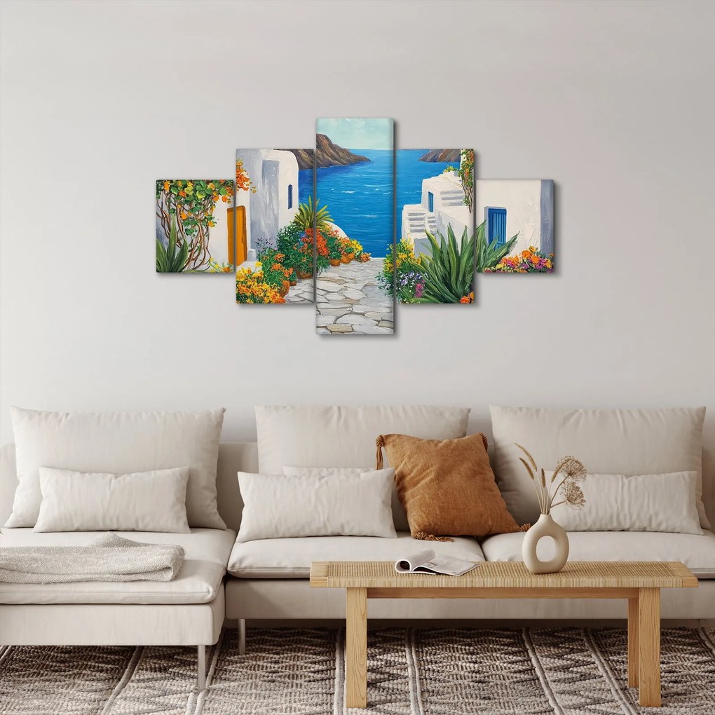 Obraz - Grecka uliczka (125x70 cm)