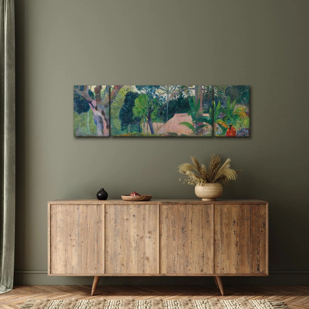 Obraz - Paul Gauguin, Te raau rahi (The Big Tree), reprodukcje (170x50 cm)