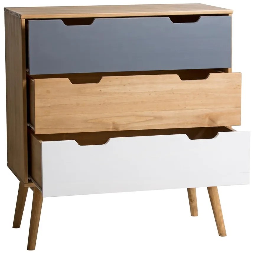 Komoda z litego drewna sosnowego Marckeric Cusco, szer. 80 cm