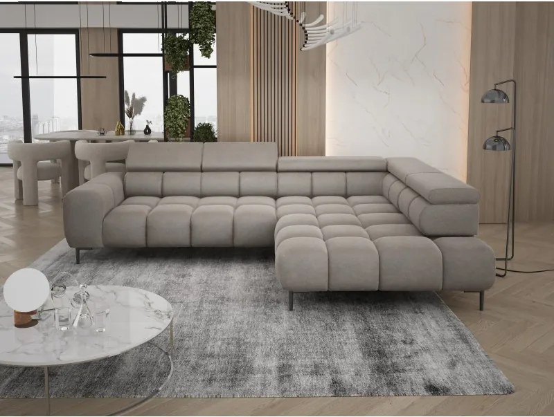 Narożnik PLAZA L Prawostronny w tkaninie Promocyjnej APHRODITE 04 WERSAL