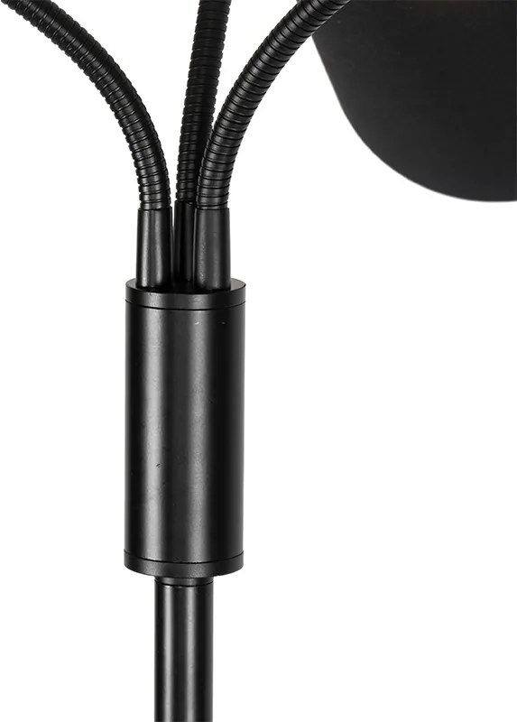 Nowoczesna lampa podłogowa czarna 3-światłowa - Carmen