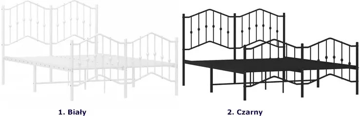 Białe metalowe łóżko w stylu loftowym 120x200 cm G8-Z87