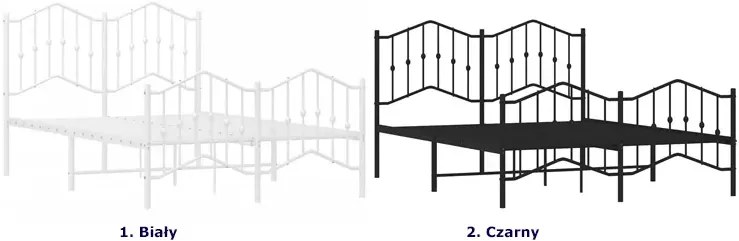 Białe metalowe łóżko w stylu loftowym 120x200 cm - Honta