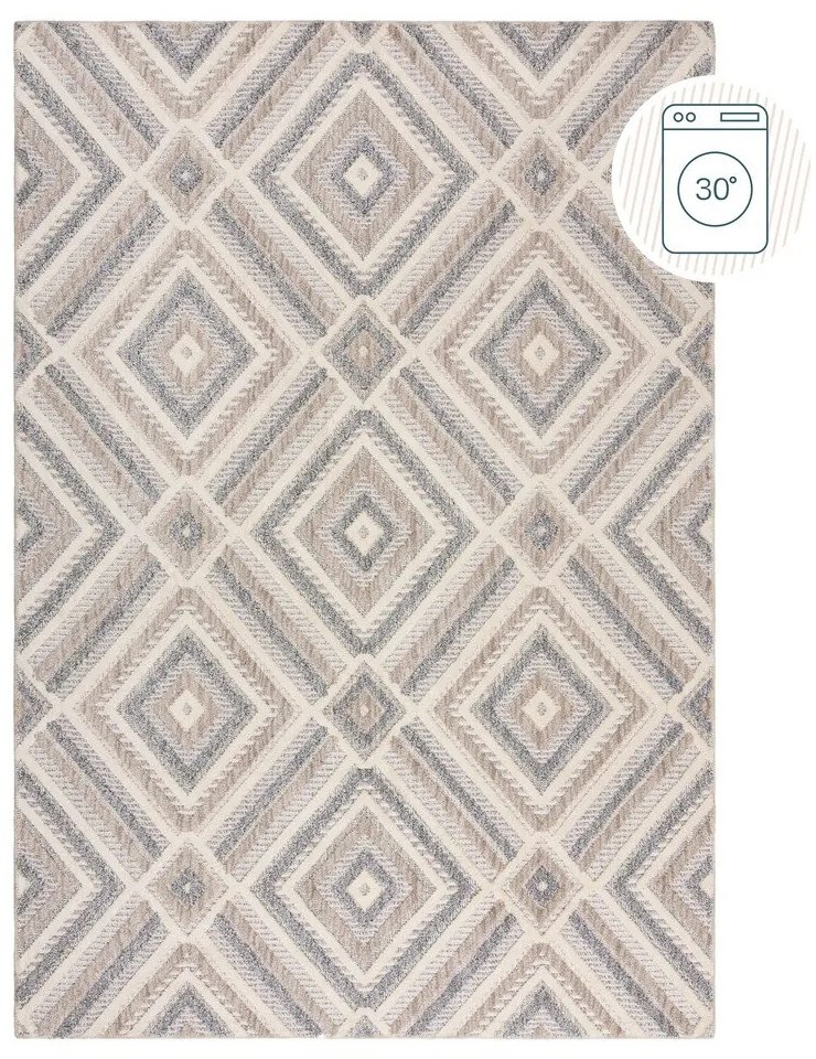 Szarobeżowy dywan odpowiedni do prania 78x150 cm Beckett – Flair Rugs