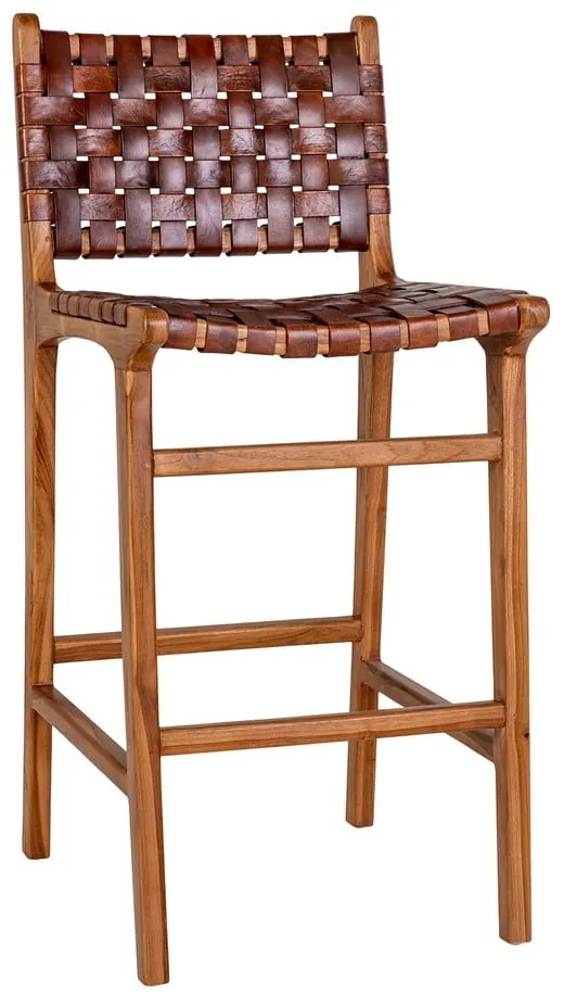 Brązowy hoker z drewna tekowego 101 cm Perugia – House Nordic