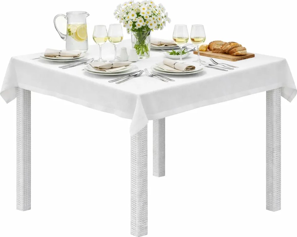 Biały kwadratowy stolik ogrodowy E1-L24