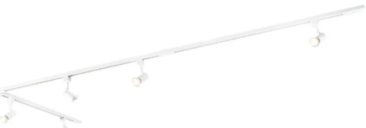 Nowoczesny system szynowy z 5 reflektorami jednofazowymi biały - Jeany