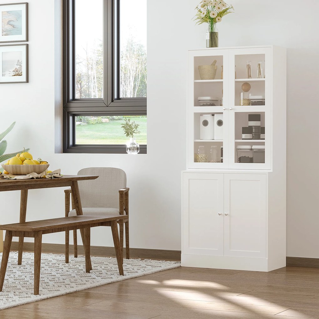 HOMCOM regał na książki biały nowoczesny regał ścienny z dwiema półkami do salonu sypialni 76x40x178 cm | Aosom PL