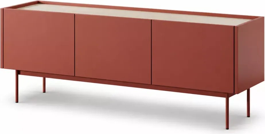 Szafka RTV Lobster – nowoczesna szafka pod TV do salonu na metalowych nóżkach, minimalistyczny design