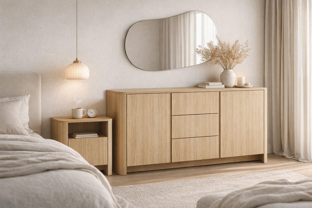 Komoda Sorrenti 168 cm z szufladami - dąb vicenza