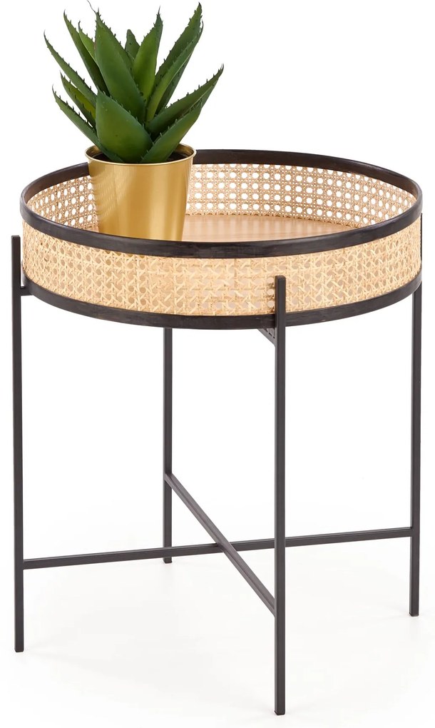 Rattanowy stolik kawowy LANIPA 50x55 cm