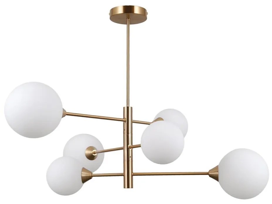 ITALUX PND-55342-6-HB - Lampa sufitowa EVORA 6xG9/5W/230V mosiądz