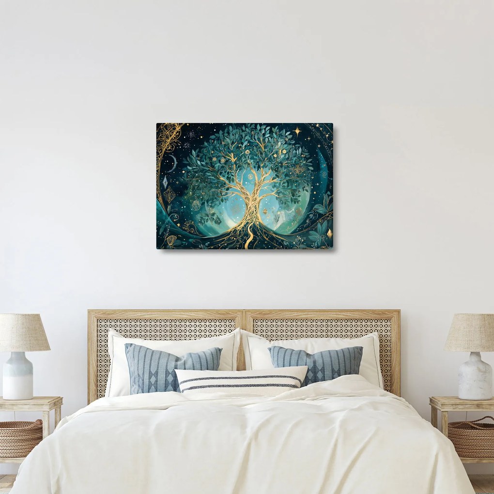 Obraz – Drzewo życia we wszechświecie (70x50 cm)