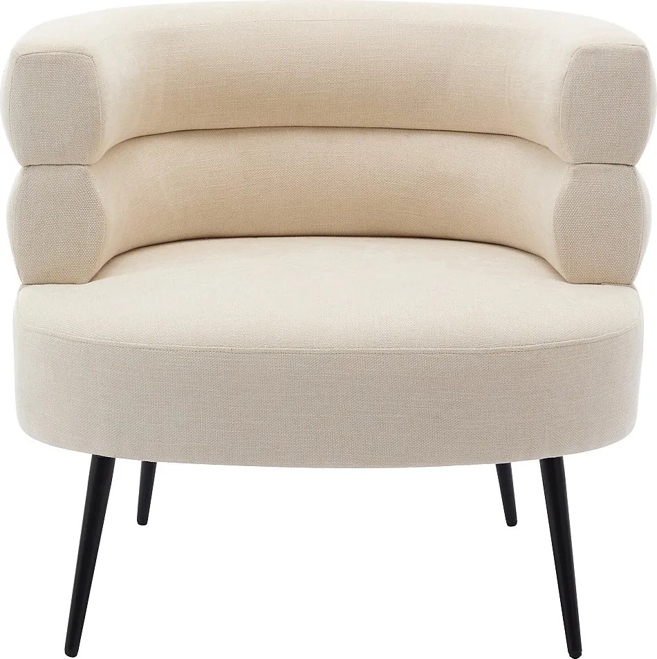 Fotel z beżową tapicerką - CAMEDO