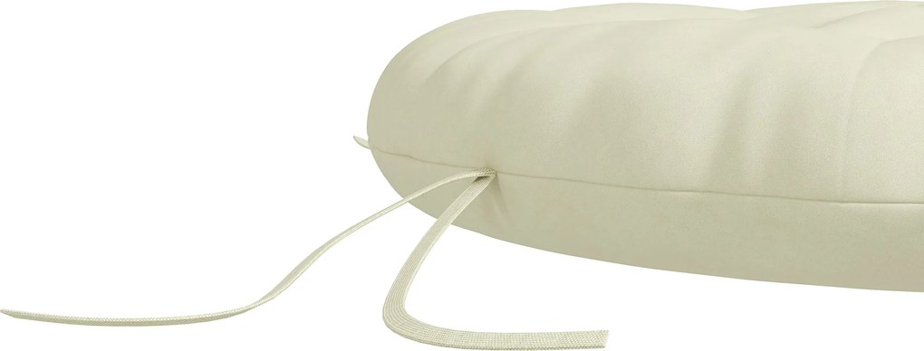 Outsunny Poduszka siedziska, poduszka siedziska, poduszka na krzesło, z guzikami, 80 cm x 80 cm x 10 cm, kremowy