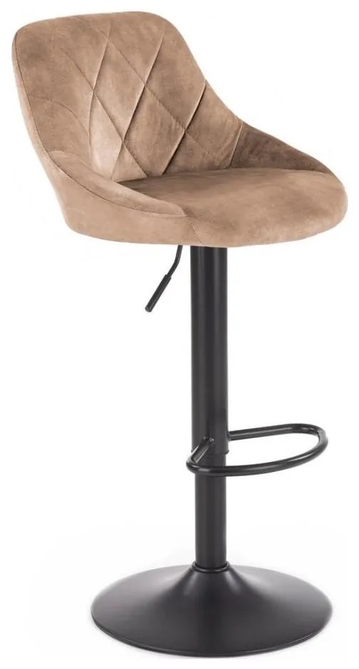 Krzesło barowe 106x47 cm czarne/brązowe