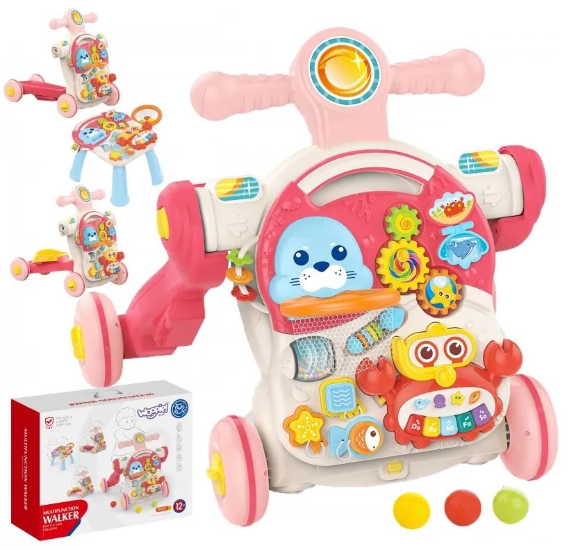 Woopie baby pchacz chodzik stolik edukacyjny hulajnoga jeździk 4w1