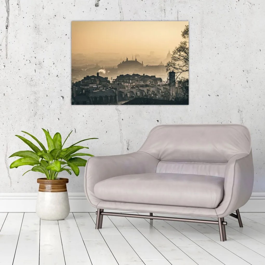 Obraz - Miasto pod mgłą (70x50 cm)