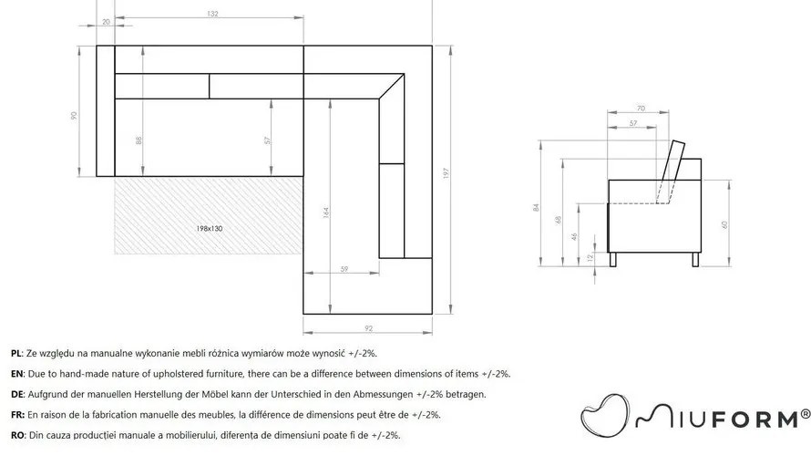 Ciemnozielony aksamitny rozkładany narożnik (prawostronny) Lofty Lilly – Miuform