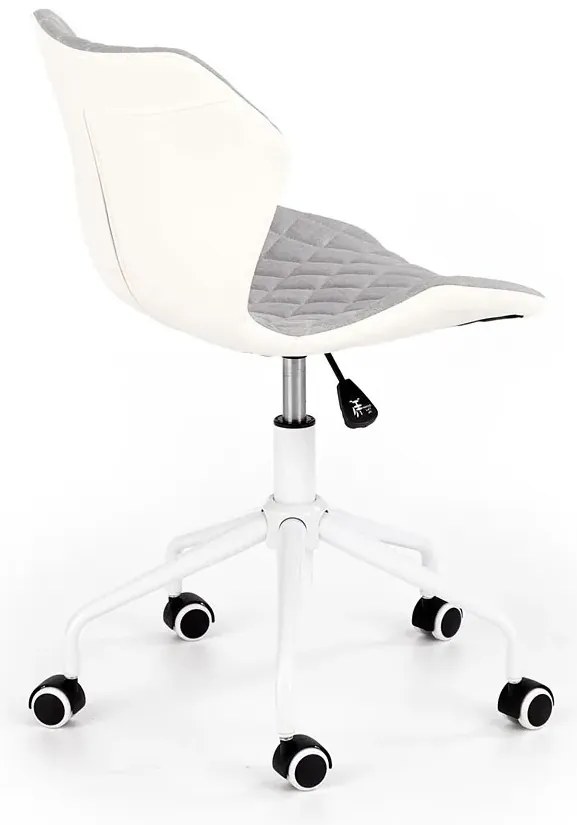 Szary fotel młodzieżowy do biurka na kółkach Z1-P66