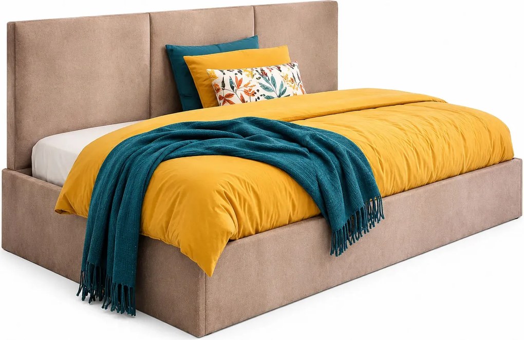 Beżowe łóżko sofa z funkcją spania K6-N43
