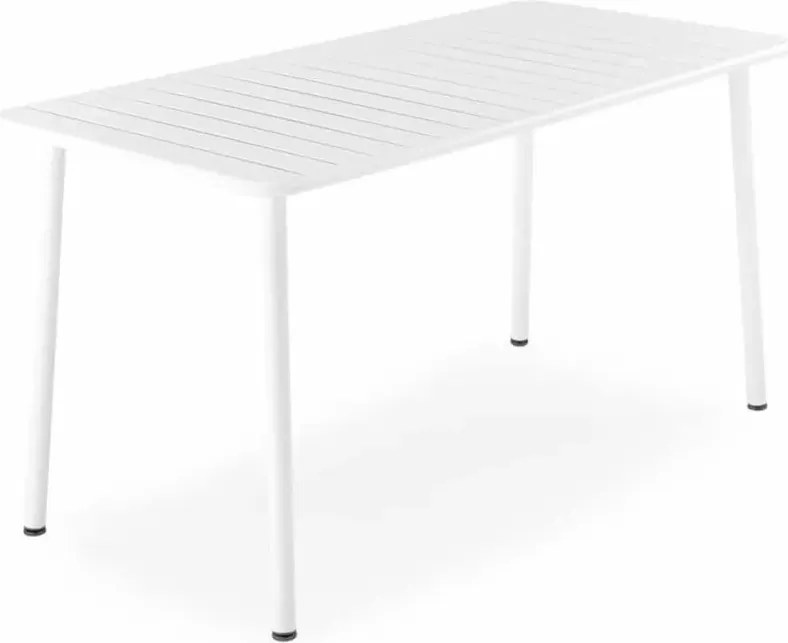 Stół ogrodowo-kawiarniany Vital – elegancki, metalowy stół z prostokątnym blatem dostępny w dwóch rozmiarach