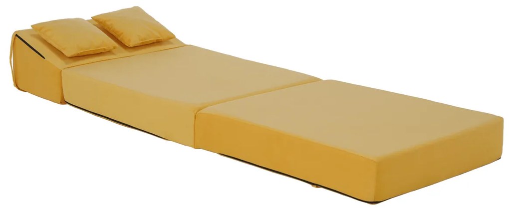 Składane krzesło/materac PELOS, żółty