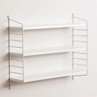 Modułowa Półka Ścienna ↔︎60 Cm Ze Stali Emine Biała - Sklum