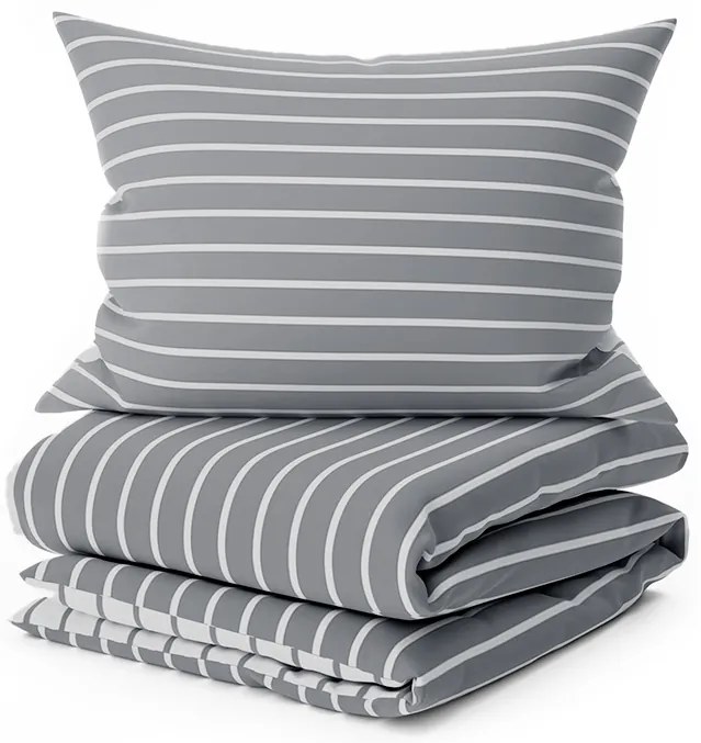 PrzytulneMieszkanie.pl PrzytulneMieszkanie.pl Pościel z bawełny Renforcé CAPRIVI szara guzik Rozmiar pościeli: 70 x 90 cm | 140 x 220 cm