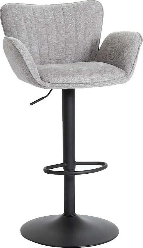 Stołek barowy MCW-M67,  jasnoszary podstawa czarny