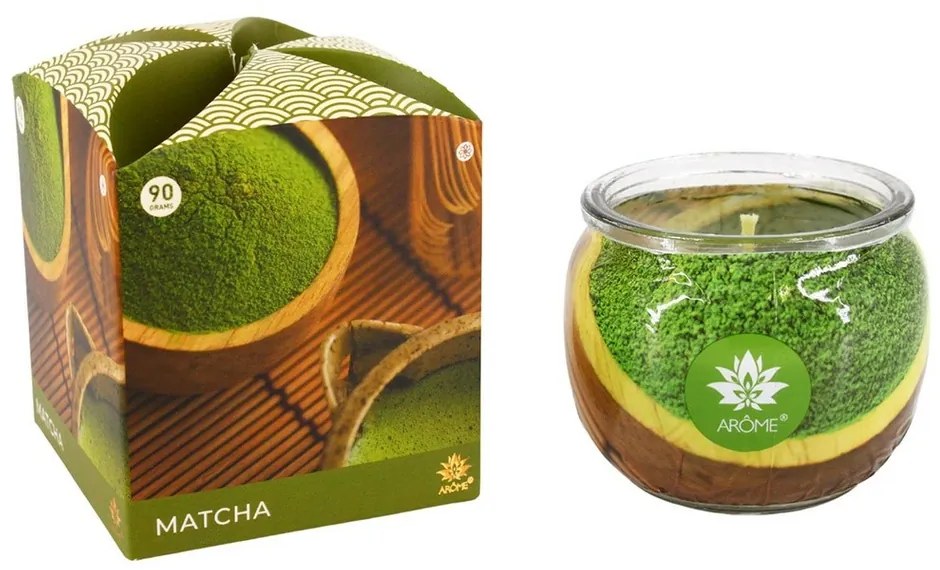 Arome Świeczka zapachowa w szkle Matcha, 90 g