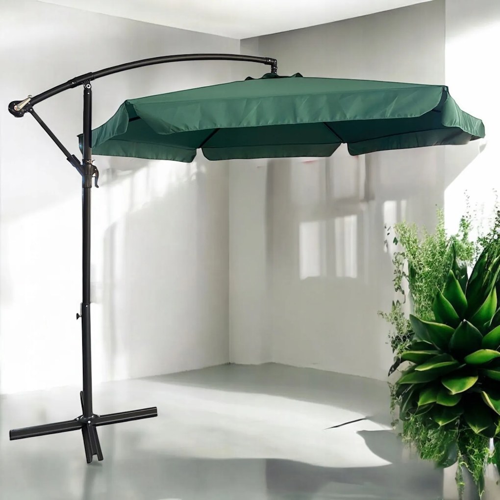 Składany parasol ogrodowy Floriva, zielony