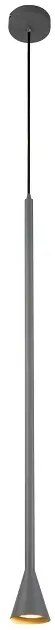Szara długa lampa wisząca tuba - 4X V055 A7-W79